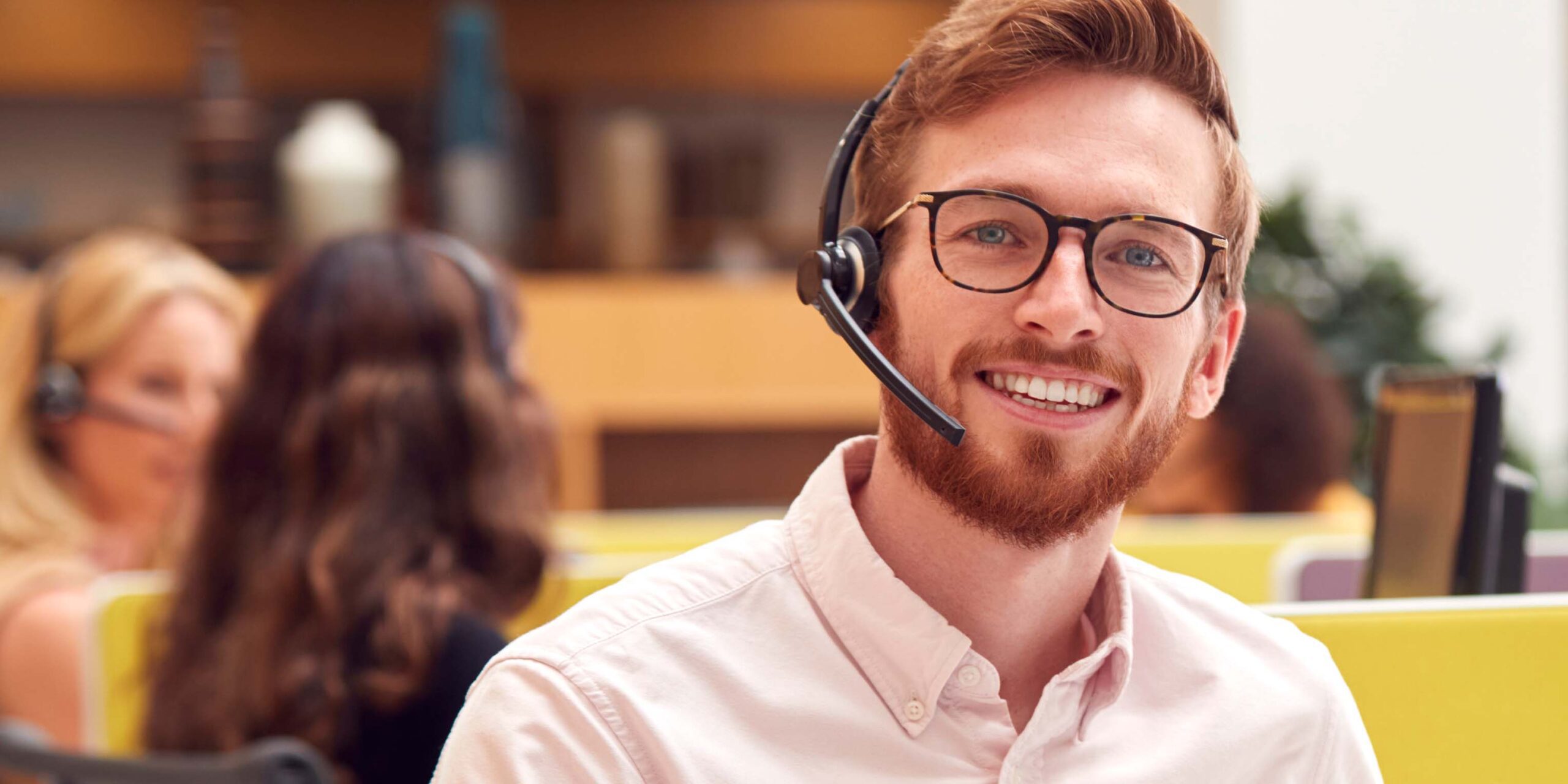 Employee at work in small business office