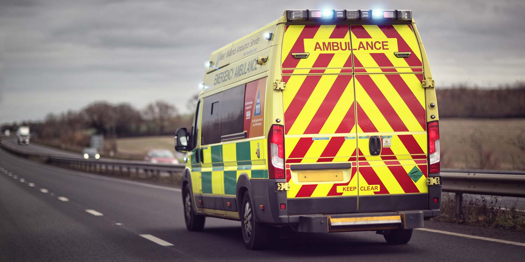 NHS Ambulance responding to medical emergency